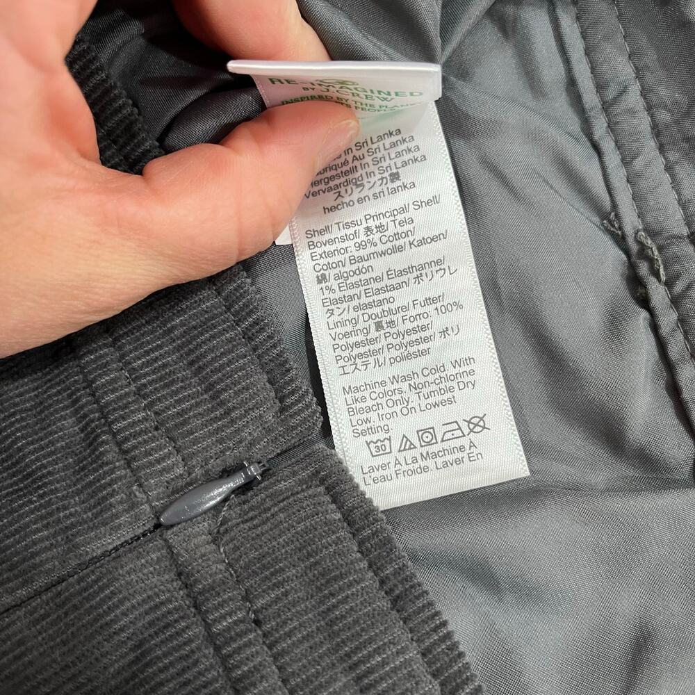 J.Crew Toast Grey Corduroy Button Front Mini Skirt Size 10‎ Pockets Essential - Picture 9 of 10